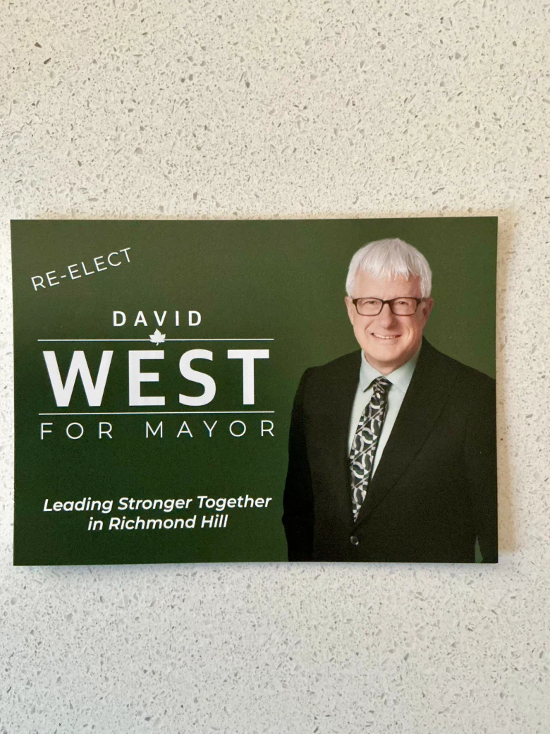 David West for Mayor campaign card