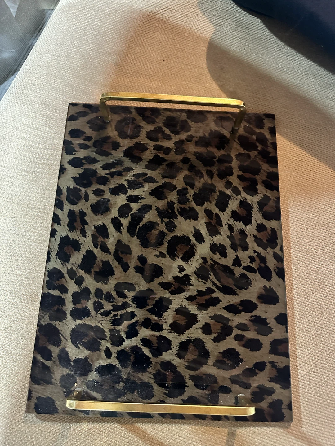 Leopard Print Decorative Tray