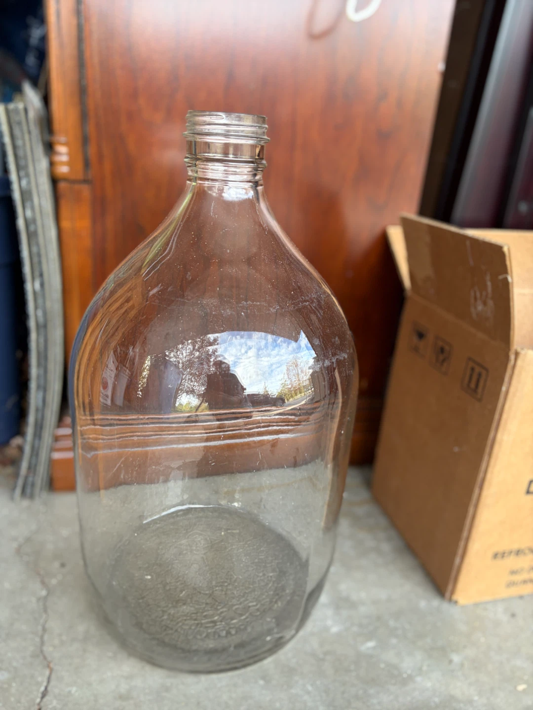 Large Clear Glass Carboy Bottle