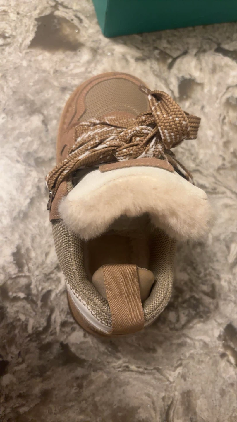 Tan Faux Fur Lined Sneakers Size 36 - photo 2