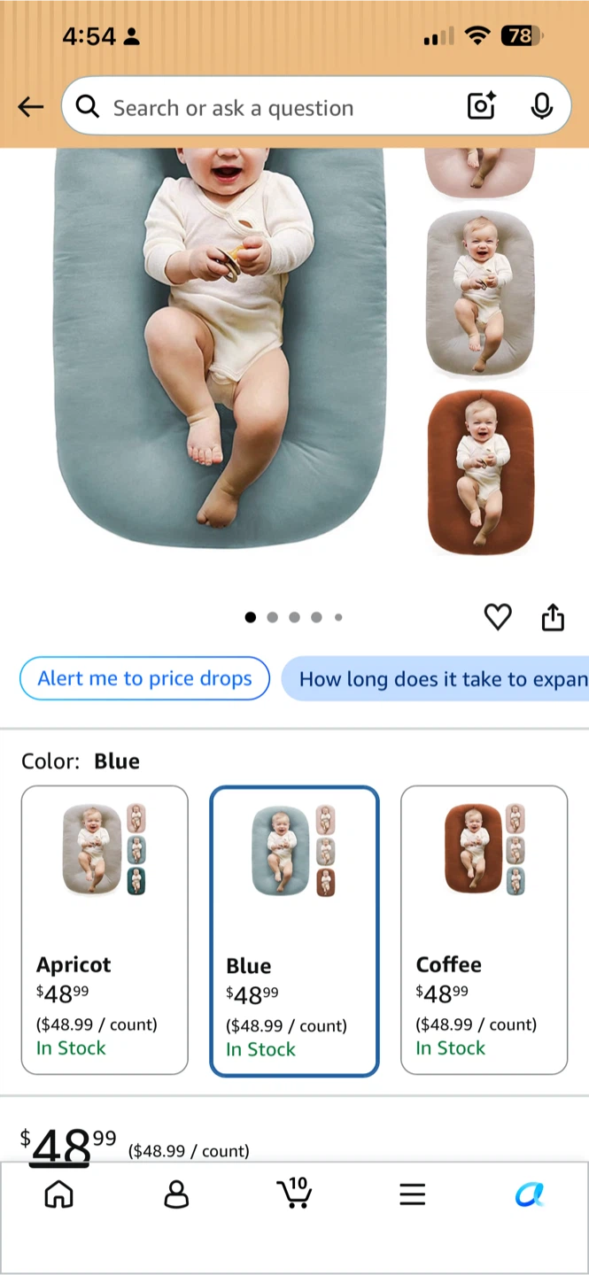 Aciroc Baby Soft Lounger - Blue - photo 3