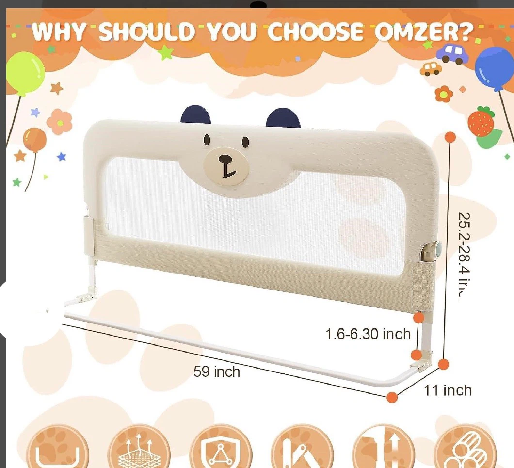 Omzer Portable Bear Baby Bed Rail - photo 2