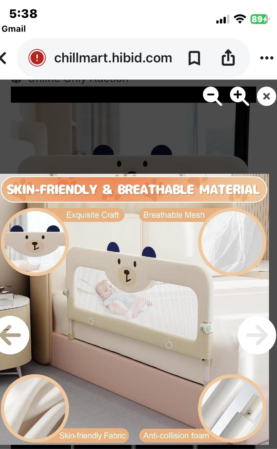 Omzer Portable Bear Baby Bed Rail - photo 3