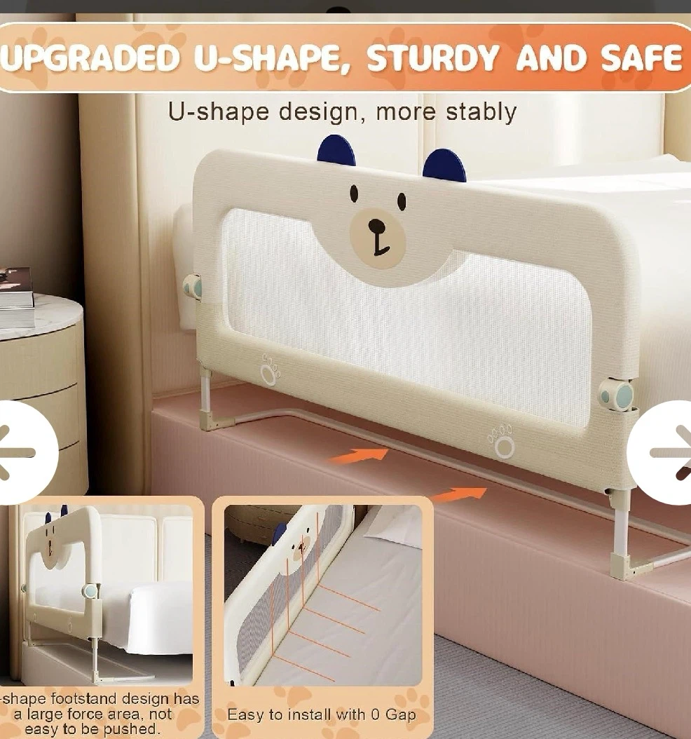 Omzer Portable Bear Baby Bed Rail - photo 4