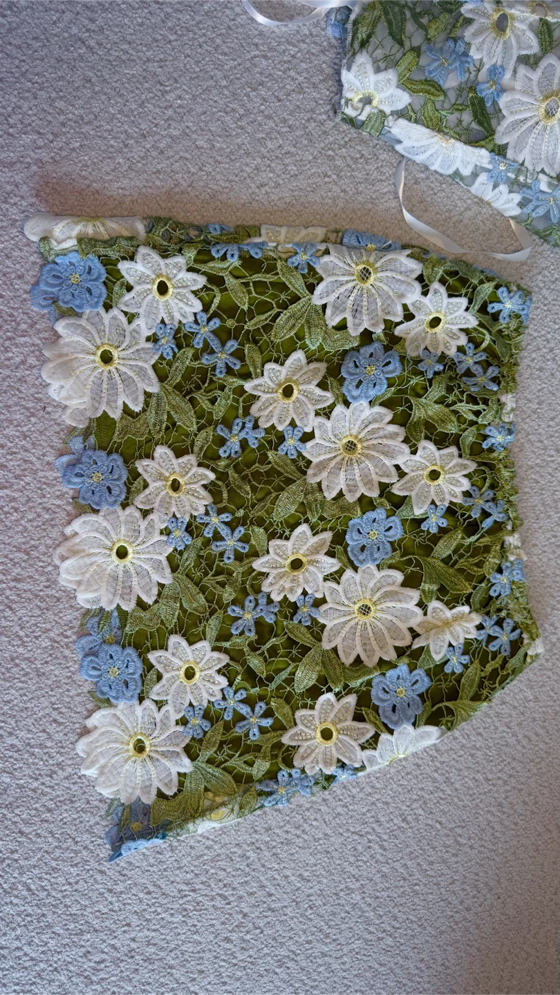 Floral Lace Corset Top and Skirt Set - photo 2