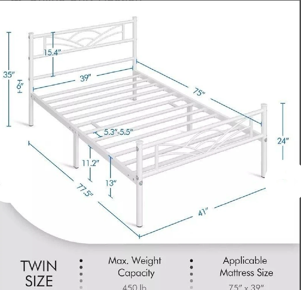 NEW-Twin Size Bed Frame with Headboard - photo 2