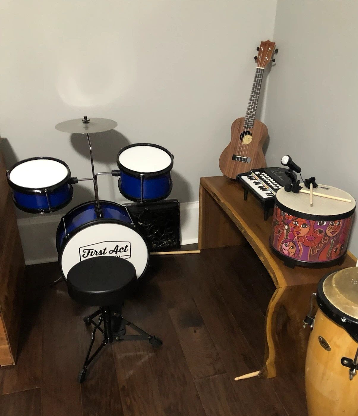 Kids Drum Set, Individual drum and guitar for sale