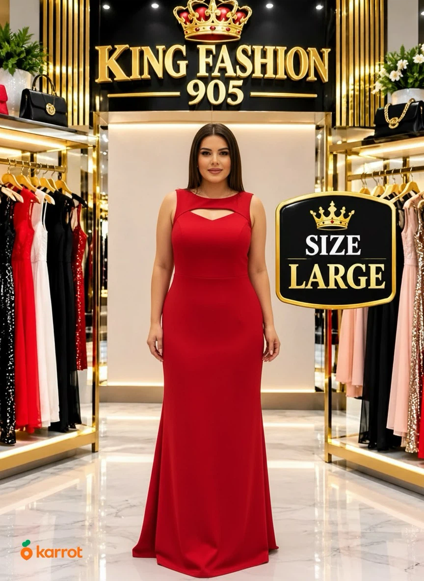 Red Sleeveless Dress Size 18