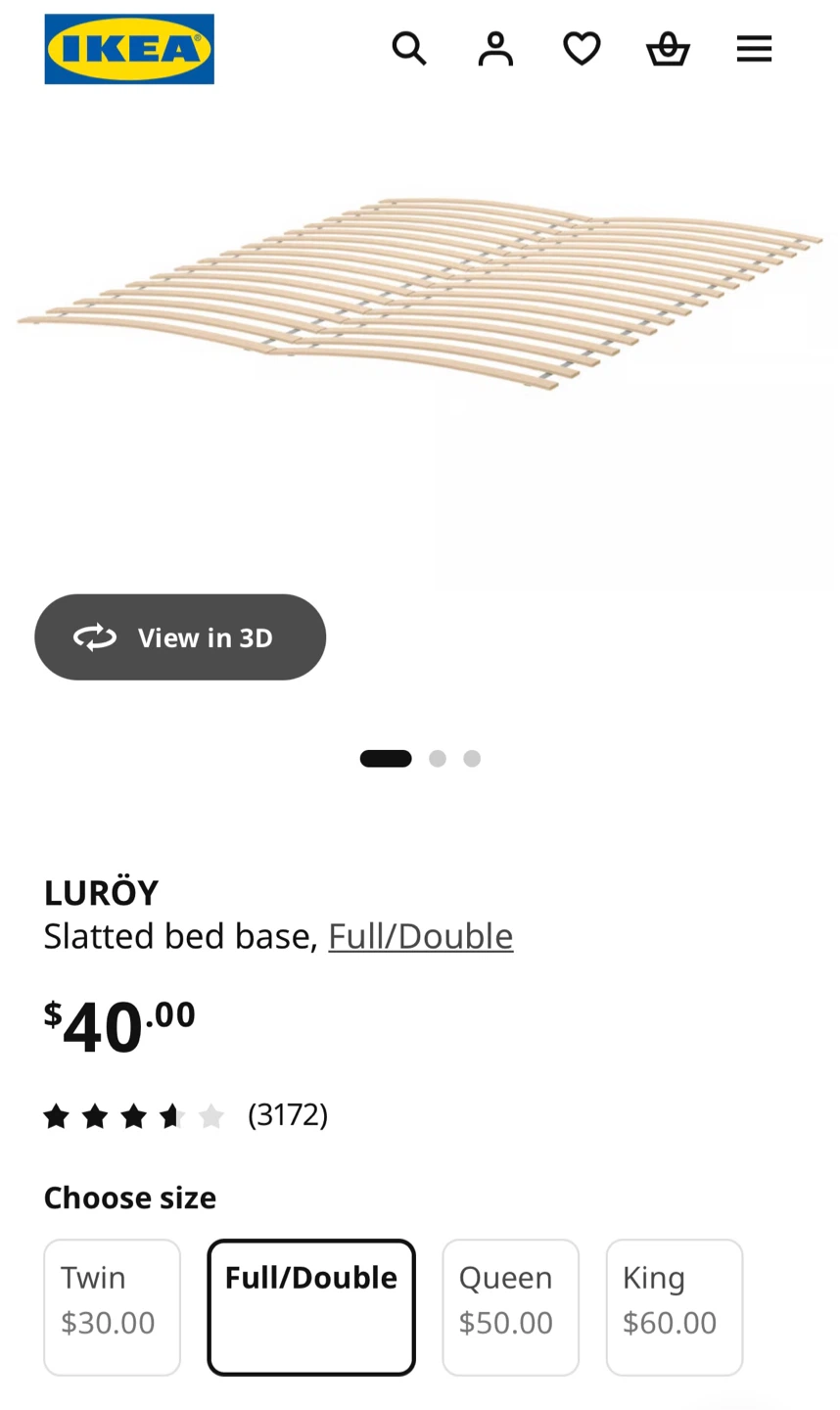 Bed Frame with LURÖY Base - photo 3