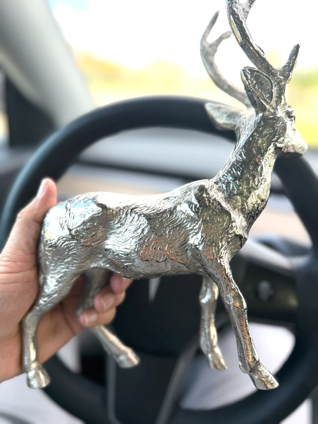 Silver-Tone Reindeer Decorative Figurine - photo 3