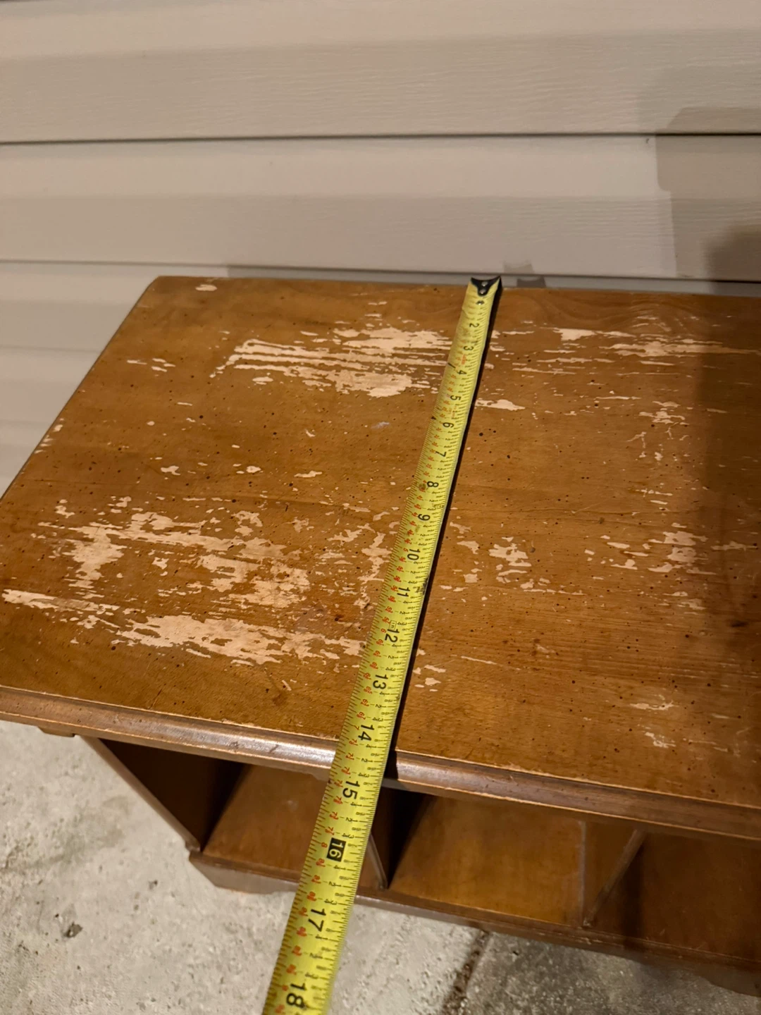 Vintage Wooden Record Cabinet Side Table - photo 3