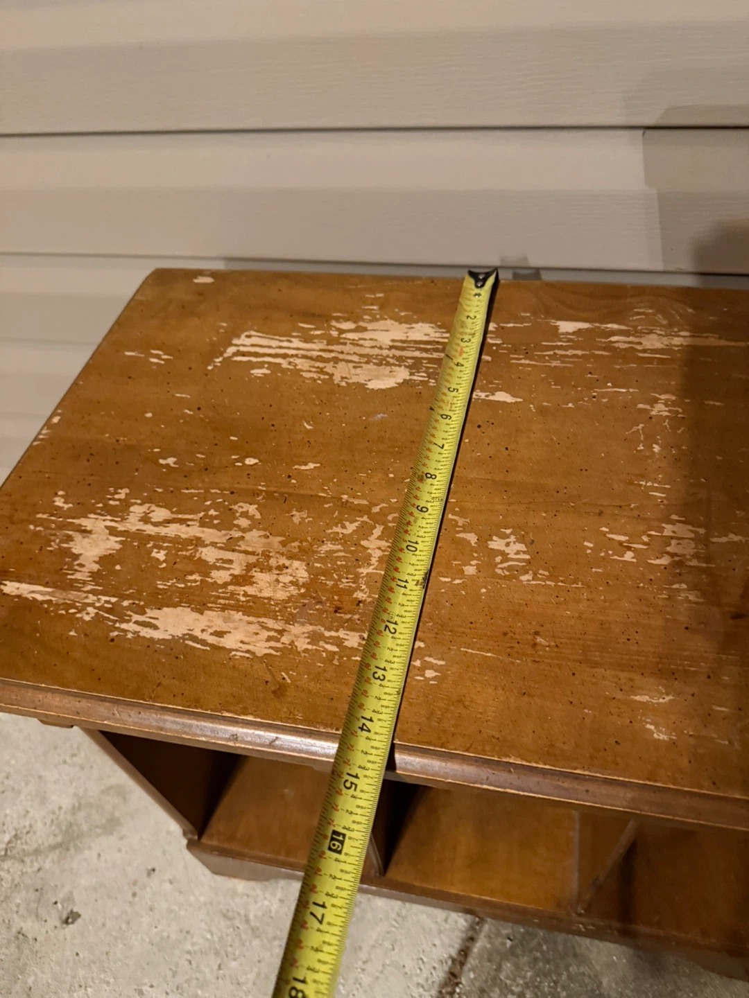 Vintage Wooden Record Cabinet Side Table - photo 4
