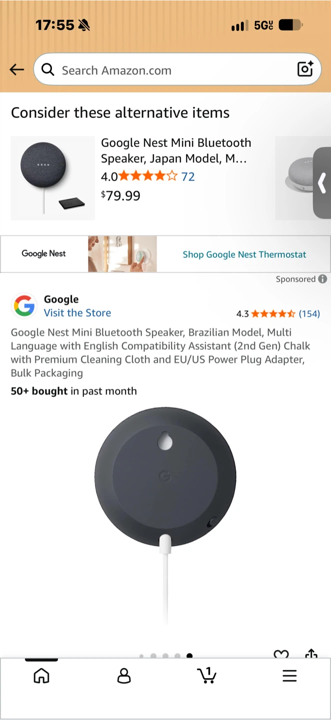 Google Nest Mini 2nd Gen Smart Speaker - photo 4