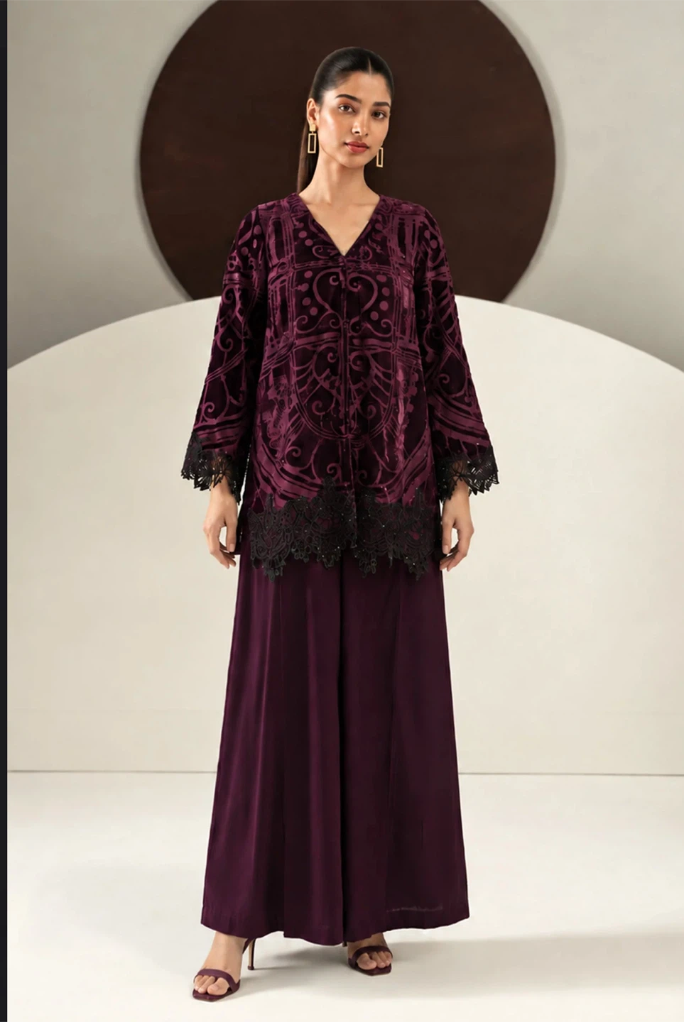 MARIA.B. 3 Piece Embroidered Palachi Suit