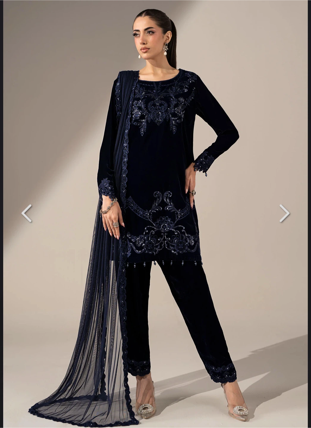 MARIA.B. 3 Piece Embroidered Palachi Suit - photo 4