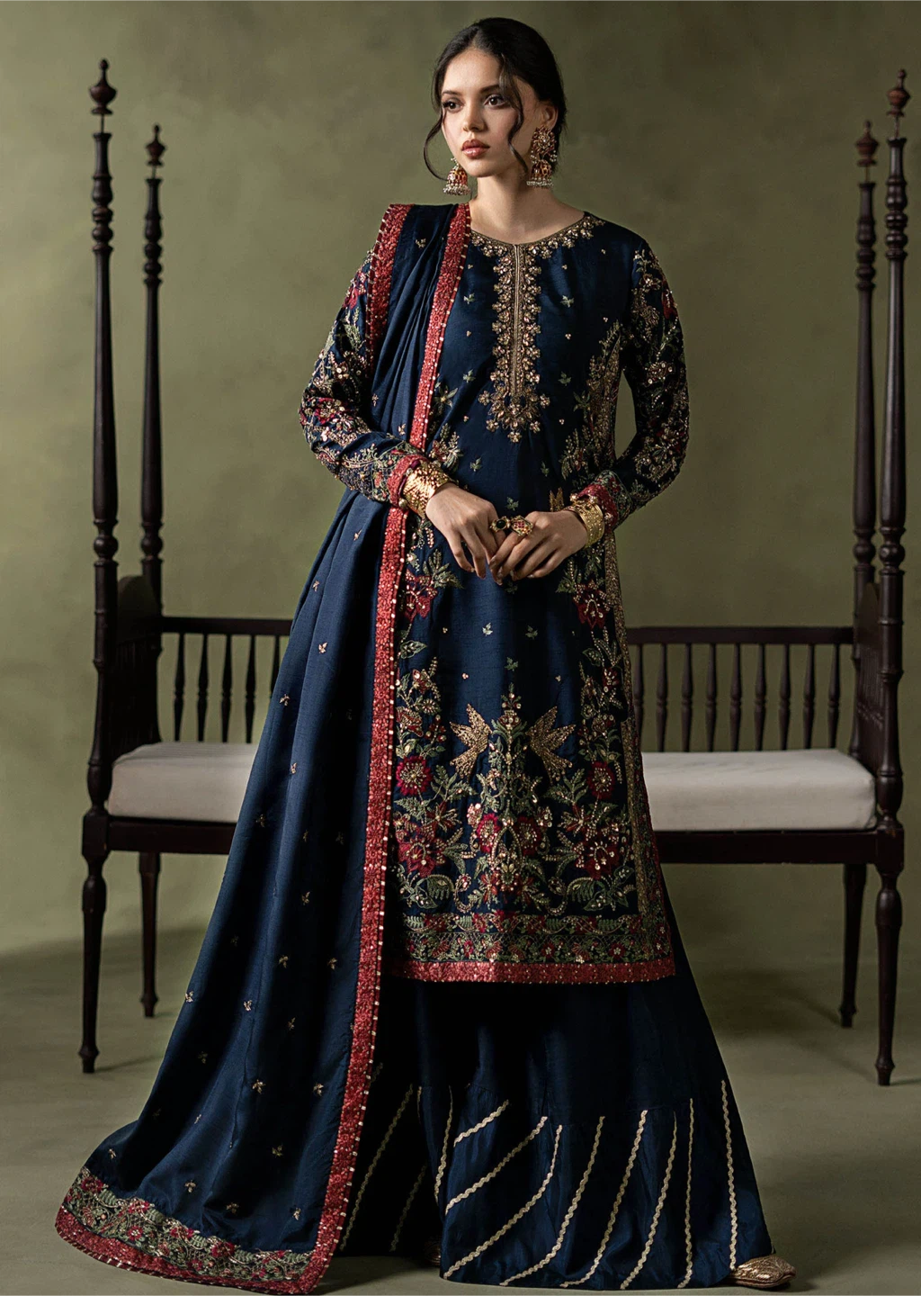 MARIA.B. 3 Piece Embroidered Palachi Suit - photo 5