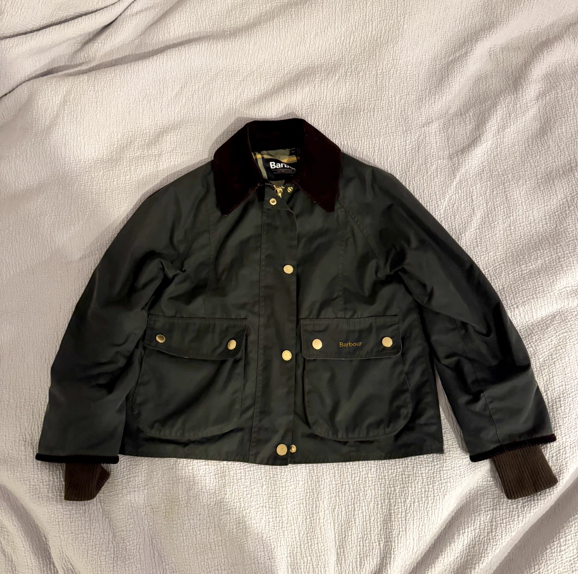 Barbour Cropped Beadnell Wax Jacket
