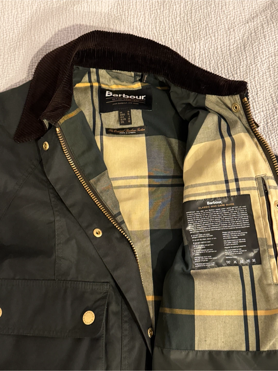 Barbour Cropped Beadnell Wax Jacket - photo 3
