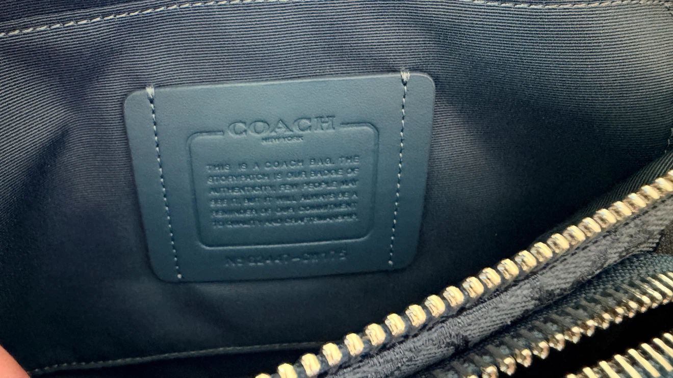 Coach Blue Signature Belt Bag
