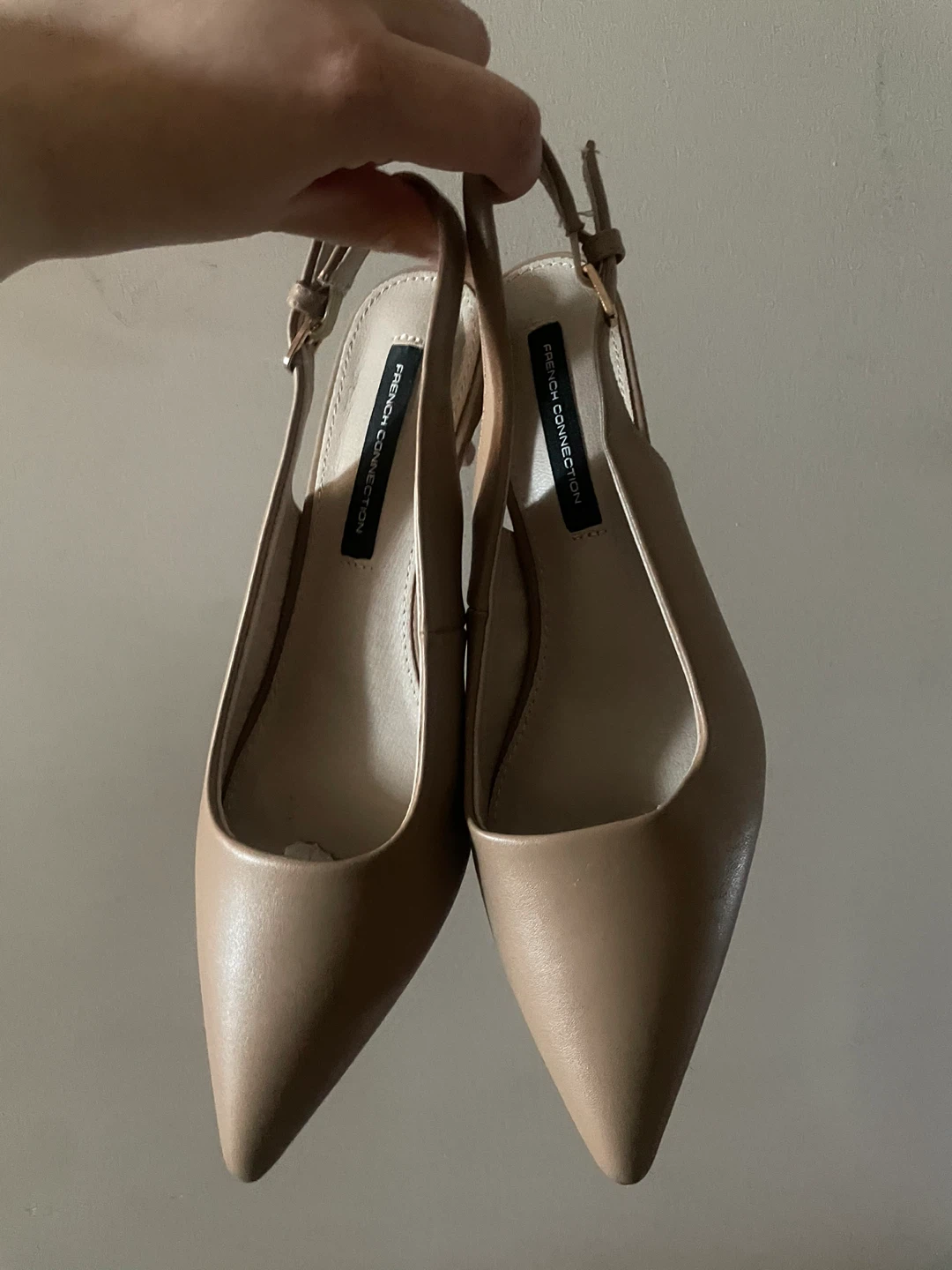 French Connection Nude Slingback Heels