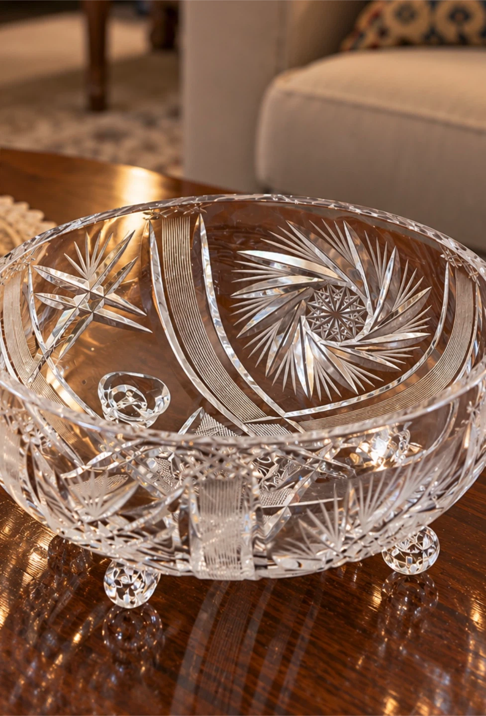Vintage Crystal Footed Bowl - photo 2
