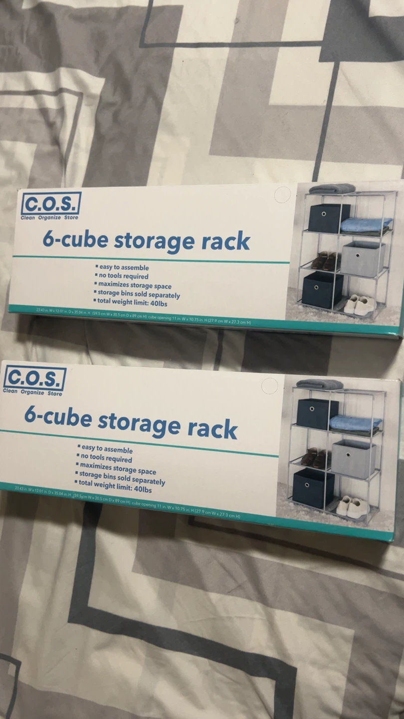 2 boxes of C.O.S. 6-Cube Storage Rack - photo 2