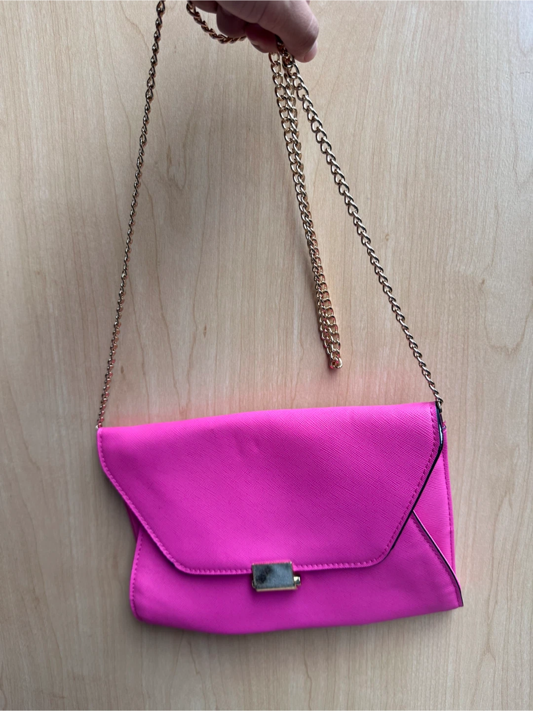 Bright Pink Envelope Crossbody Bag