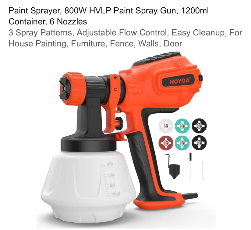HOYOA 800W HVLP Paint Sprayer - photo 4