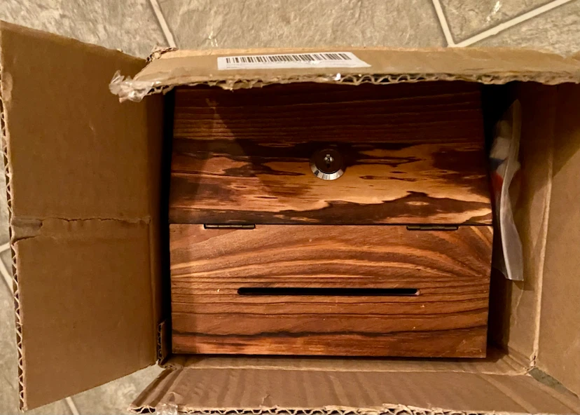 Wooden Locking Suggestion Box with Chalkboard - photo 2