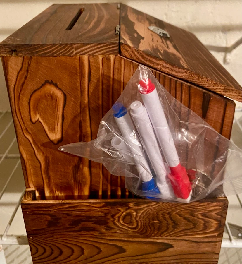 Wooden Locking Suggestion Box with Chalkboard - photo 5