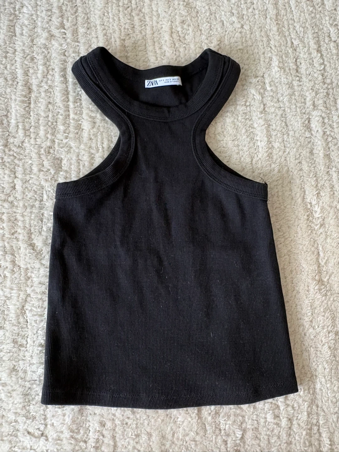 $5! PICK UP ASAP! Zara Black Cropped Ribbed Tank Top