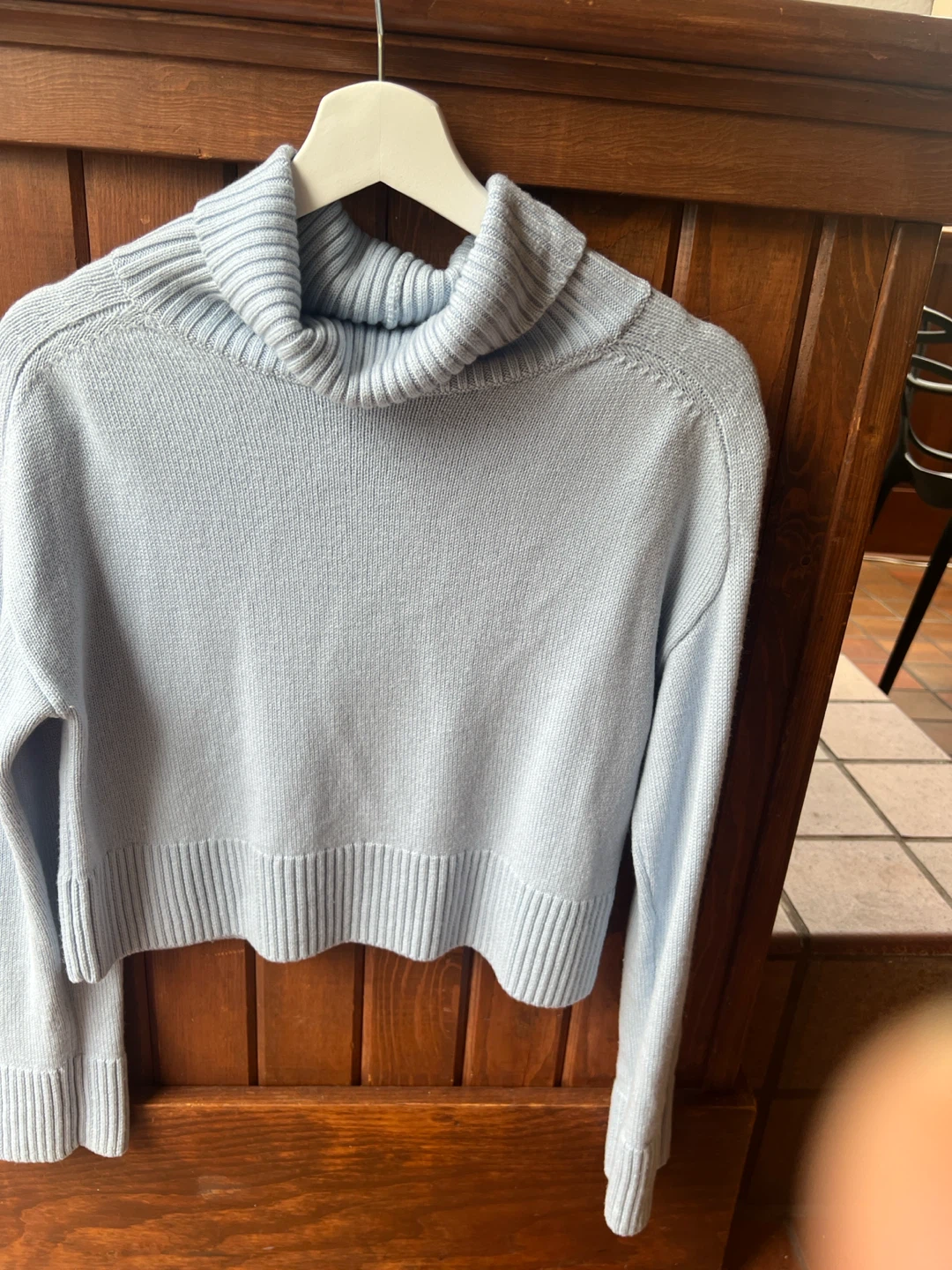Babaton Baby Blue Turtleneck Sweater - photo 2