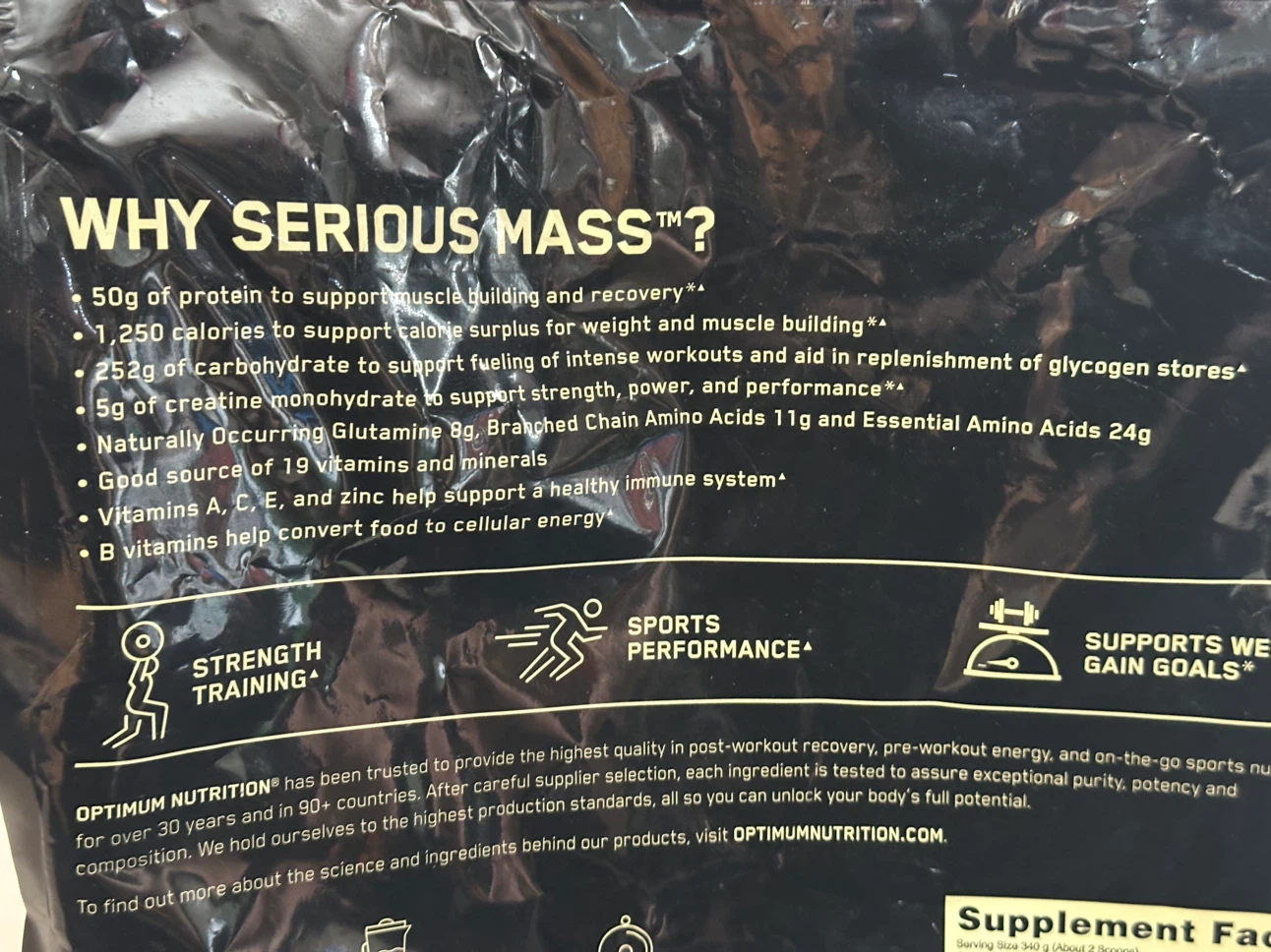 Optimum Nutrition Serious Mass Banana 12lb - photo 4