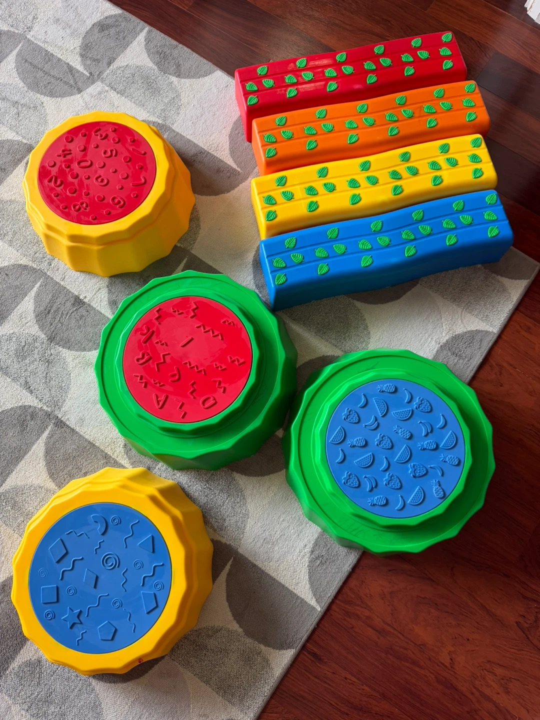 Kids balance stepping stones and beams set