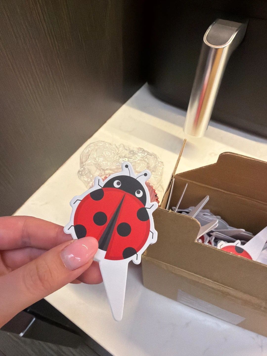 Ladybug Cupcake Liners and Toppers Party Supplies - photo 3