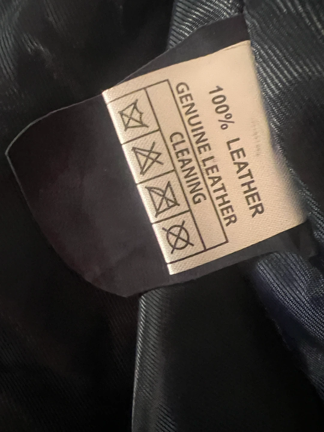 Navy Blue Genuine Leather Jacket - photo 5