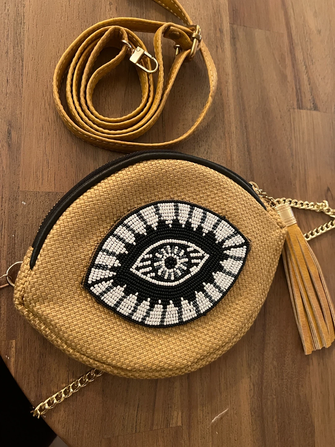 Evil Eye Woven Crossbody Bag - photo 4