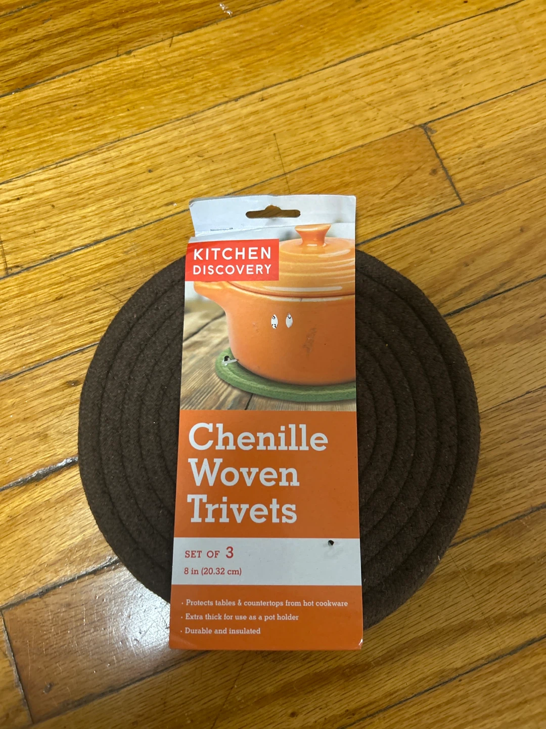 Kitchen Discovery Chenille Woven Trivets Set