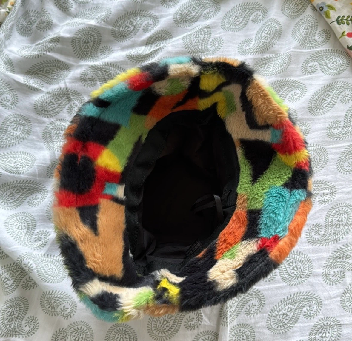 Multicoloured Faux Fur Bucket Hat - photo 3