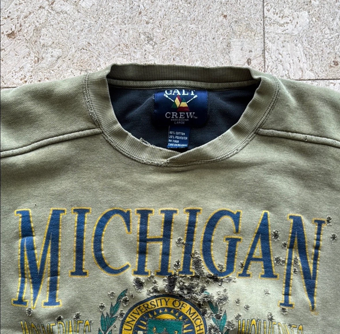 Vintage Galt Crew University of Michigan Sweatshirt Large - photo 2