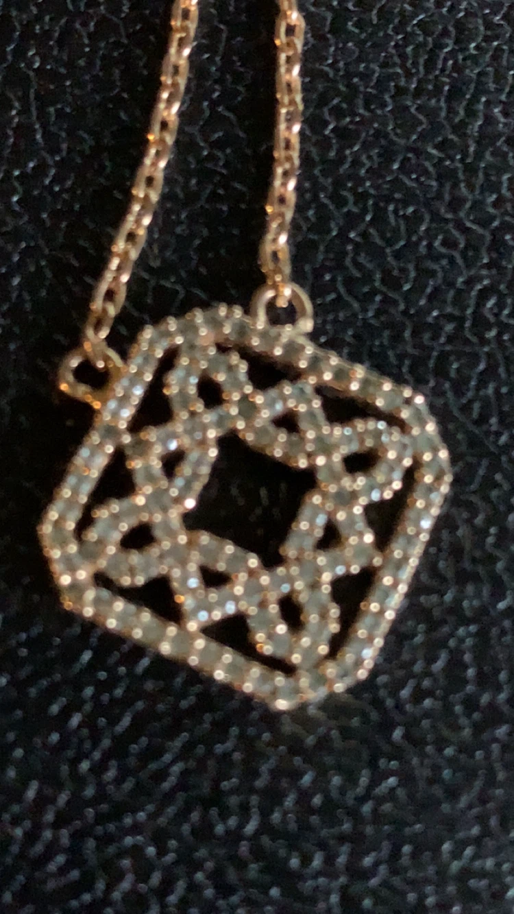 Rose Gold Tone Pendant Necklace