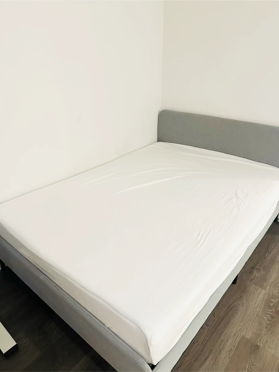 Full size bed frame + mattress + 2 covers (Complete set)