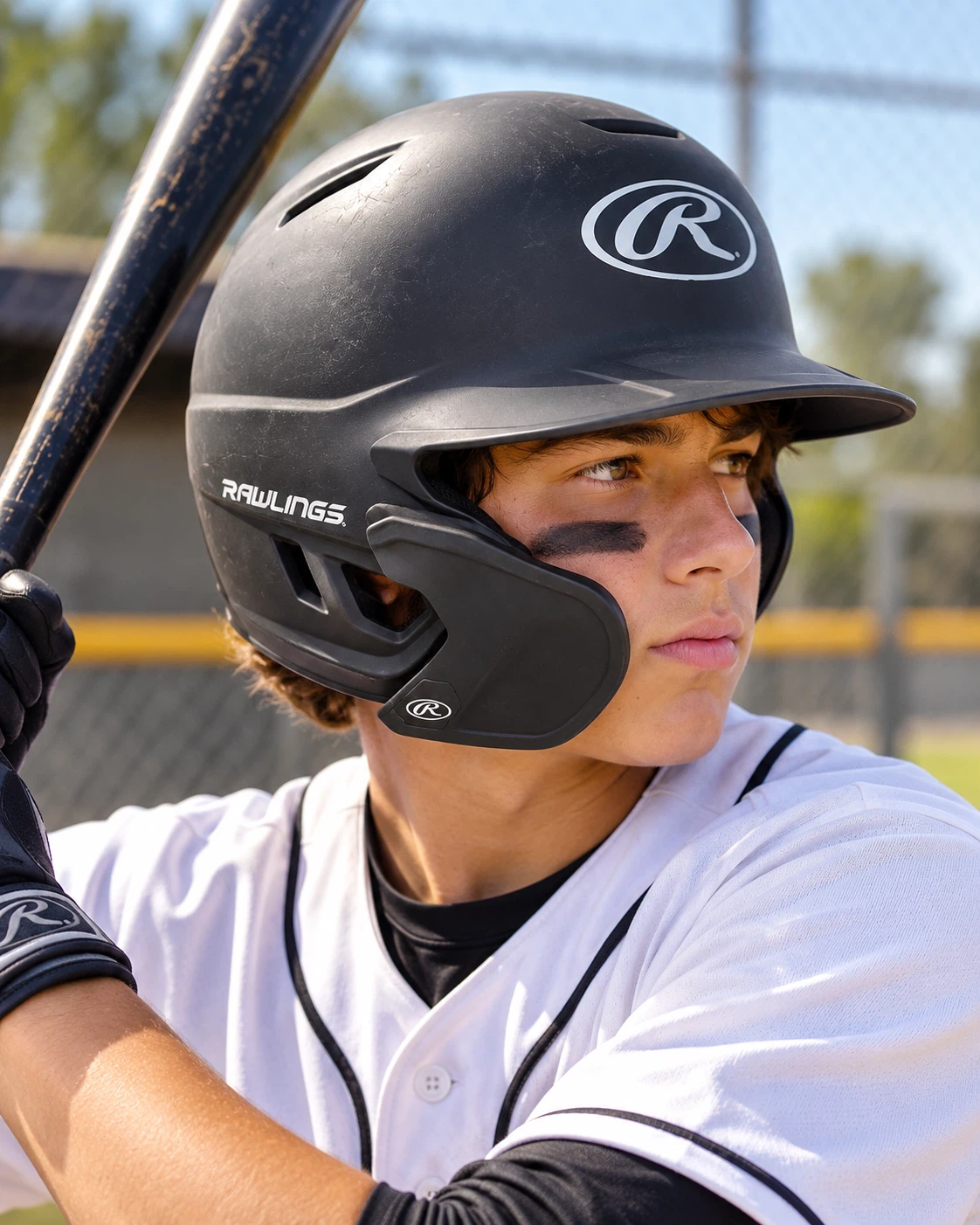 Rawlings Batting Helmet with Jaw Guard