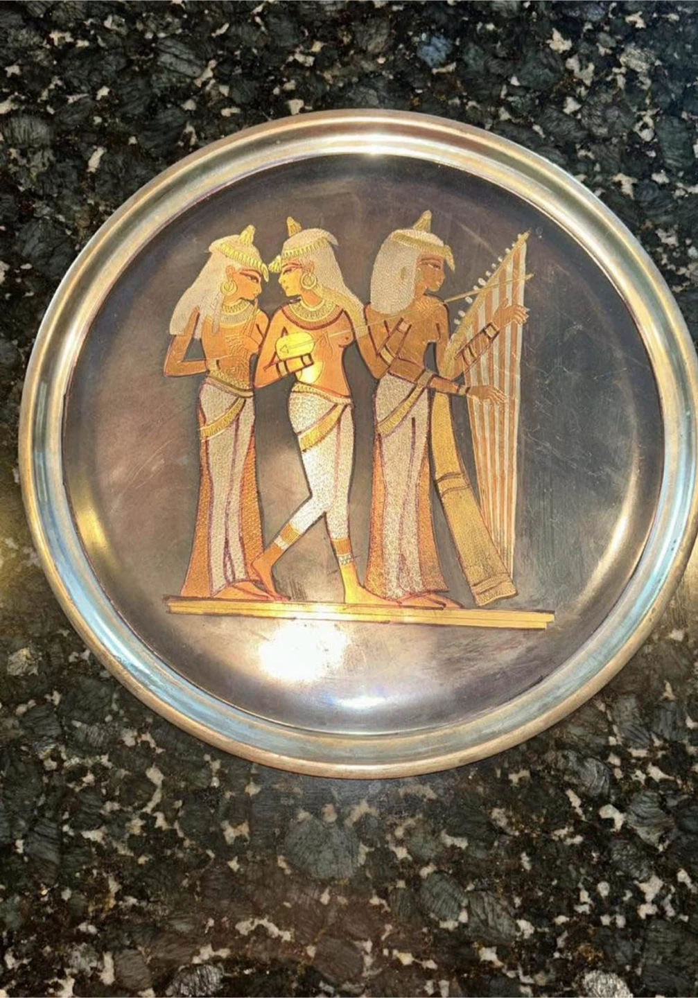 Egyptian Style Decorative Metal Plate