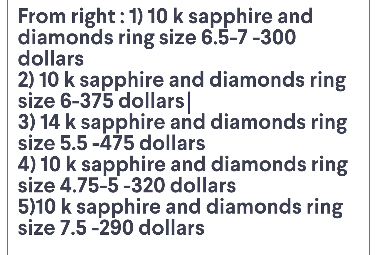 Selection of Sapphire and Diamond Rings - photo 5