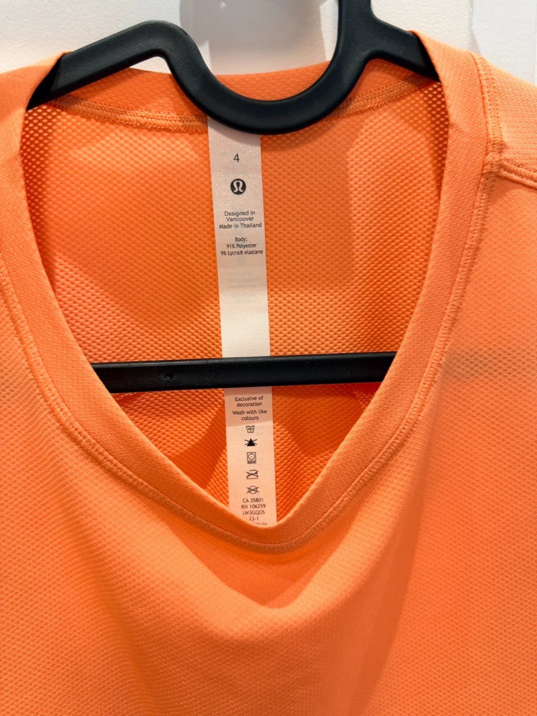 Lululemon Active T-Shirt Bright Orange Size 4 - photo 2