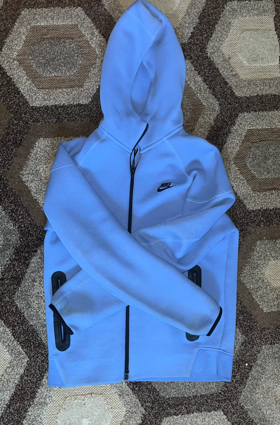 Nike Tech Fleece Hoodie Light Blue Medium