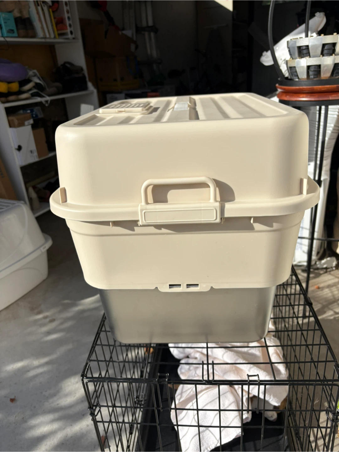 Enclosed  stainless steel Cat Litter Box with door - photo 3