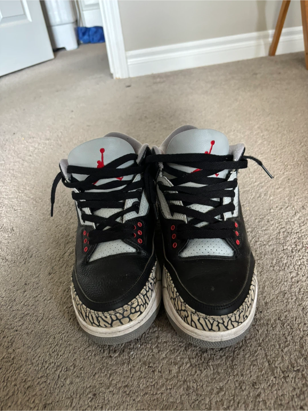 Nike Air Jordan 3 Black Cement Size 8 - photo 4