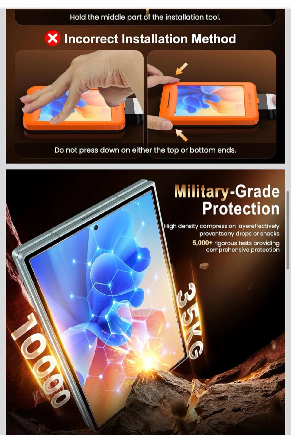 UniqueMe Matte Screen Protector for Samsung Galaxy Z Fold 8 - photo 4